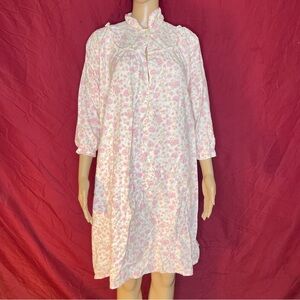 Vintage Janet Walker Modest Flannel Nightgown House Dress Medium